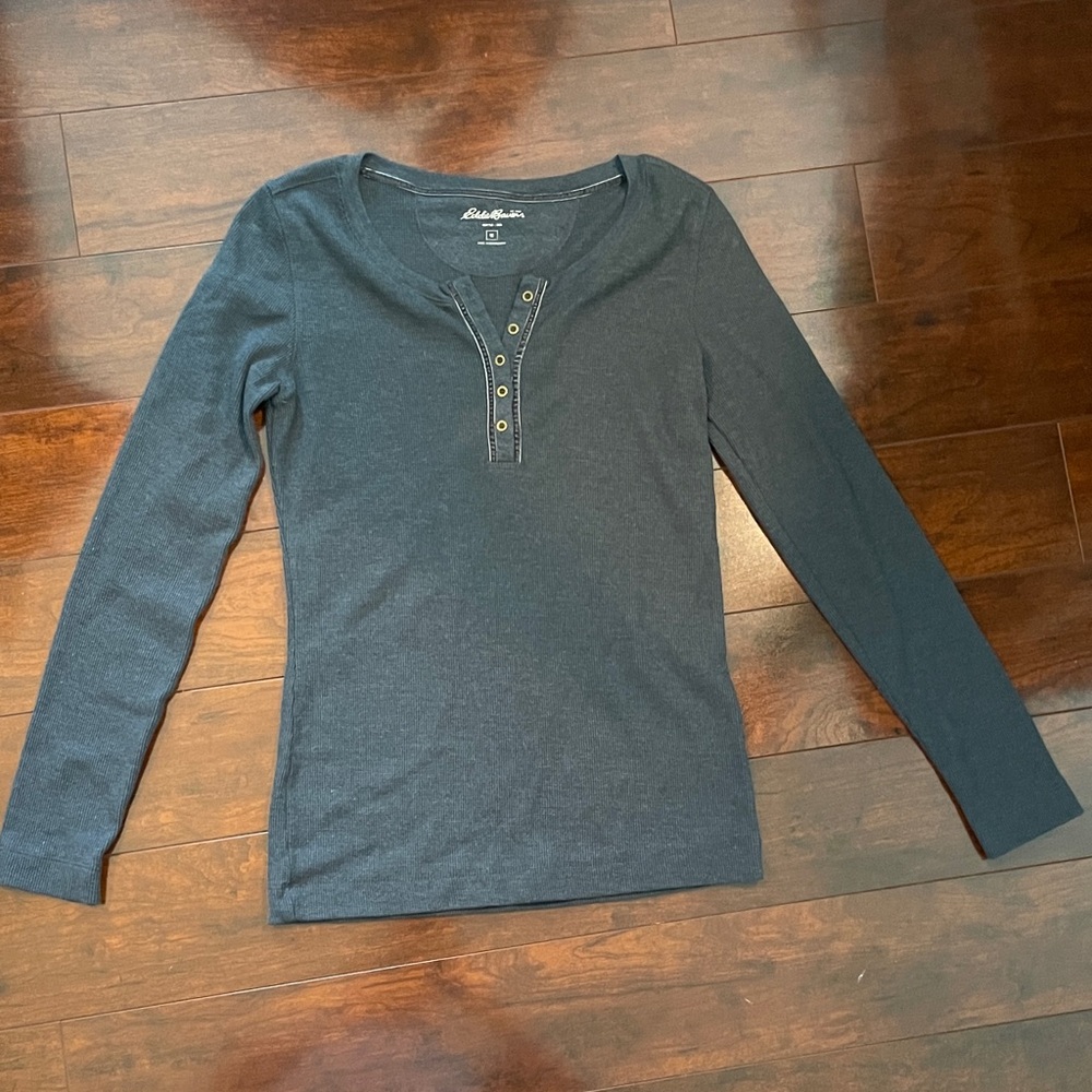 Eddie Bauer Dark Gray Quilted Shirt